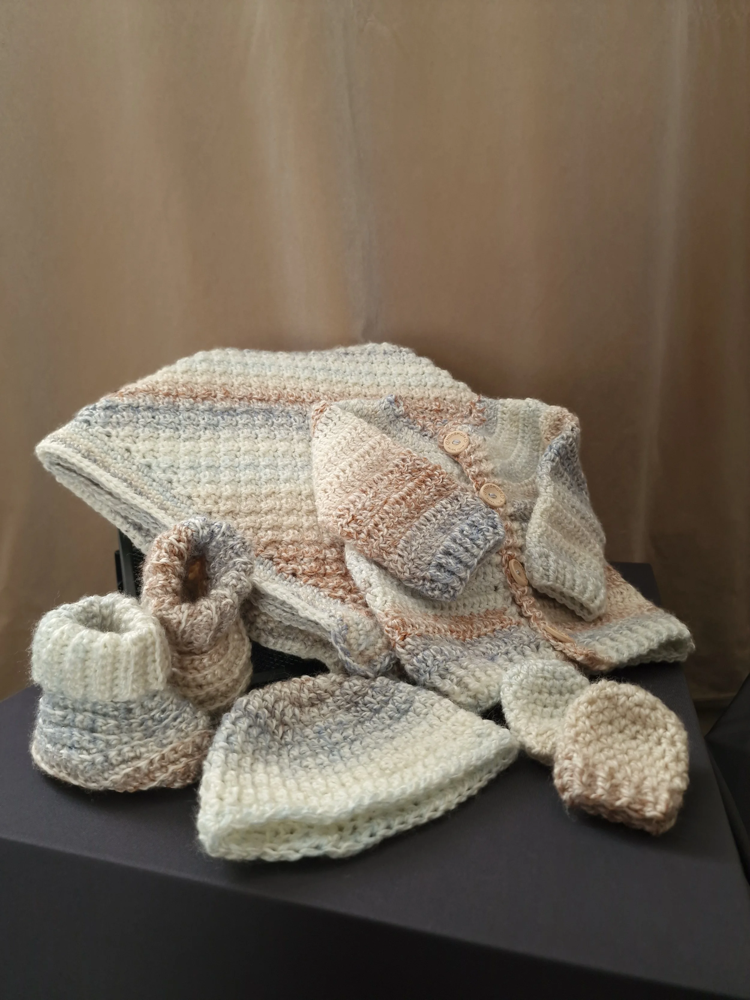 Handmade Cozy Crochet Baby Set