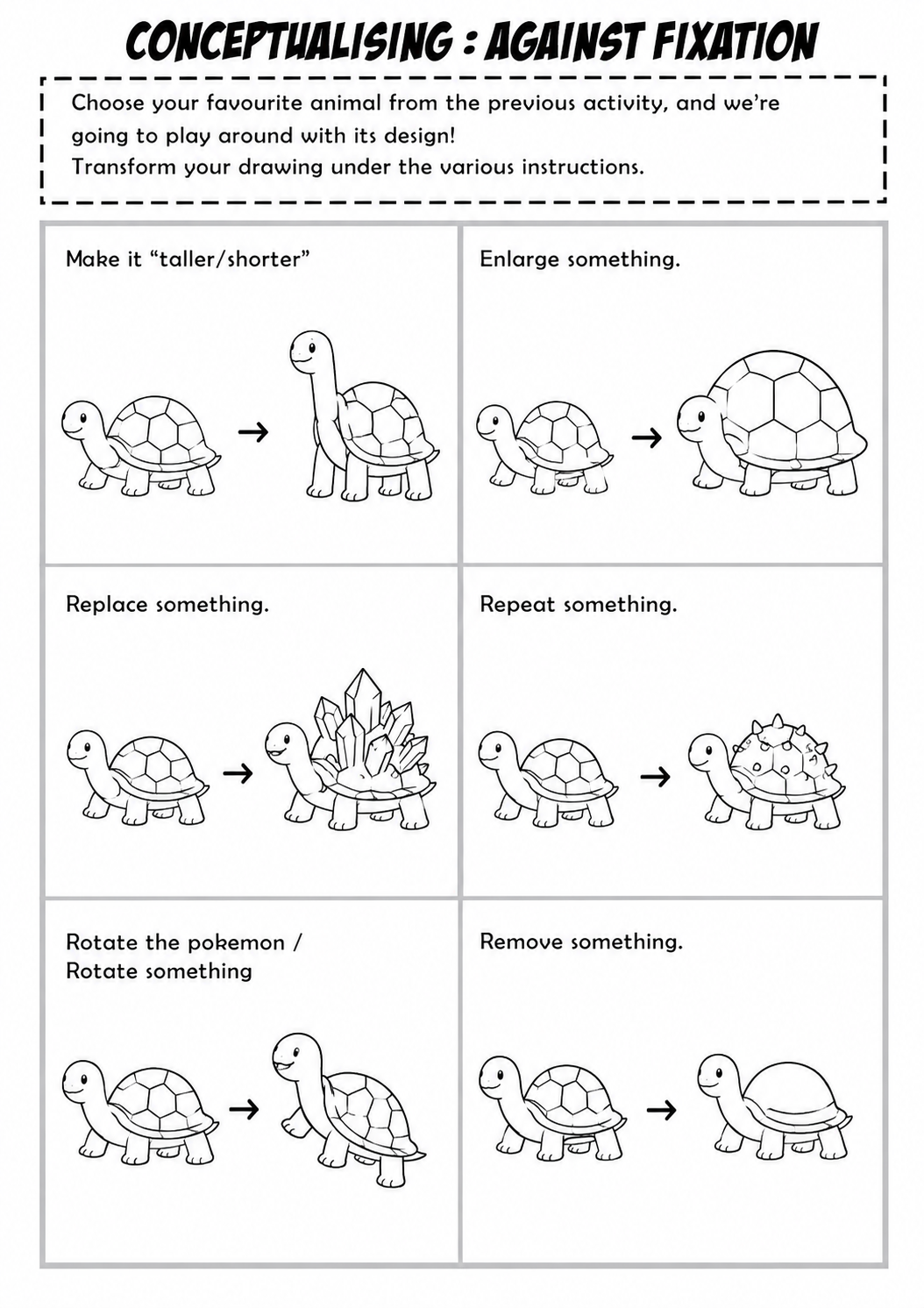 Art activity worksheet for kids to design their pokemon image 5