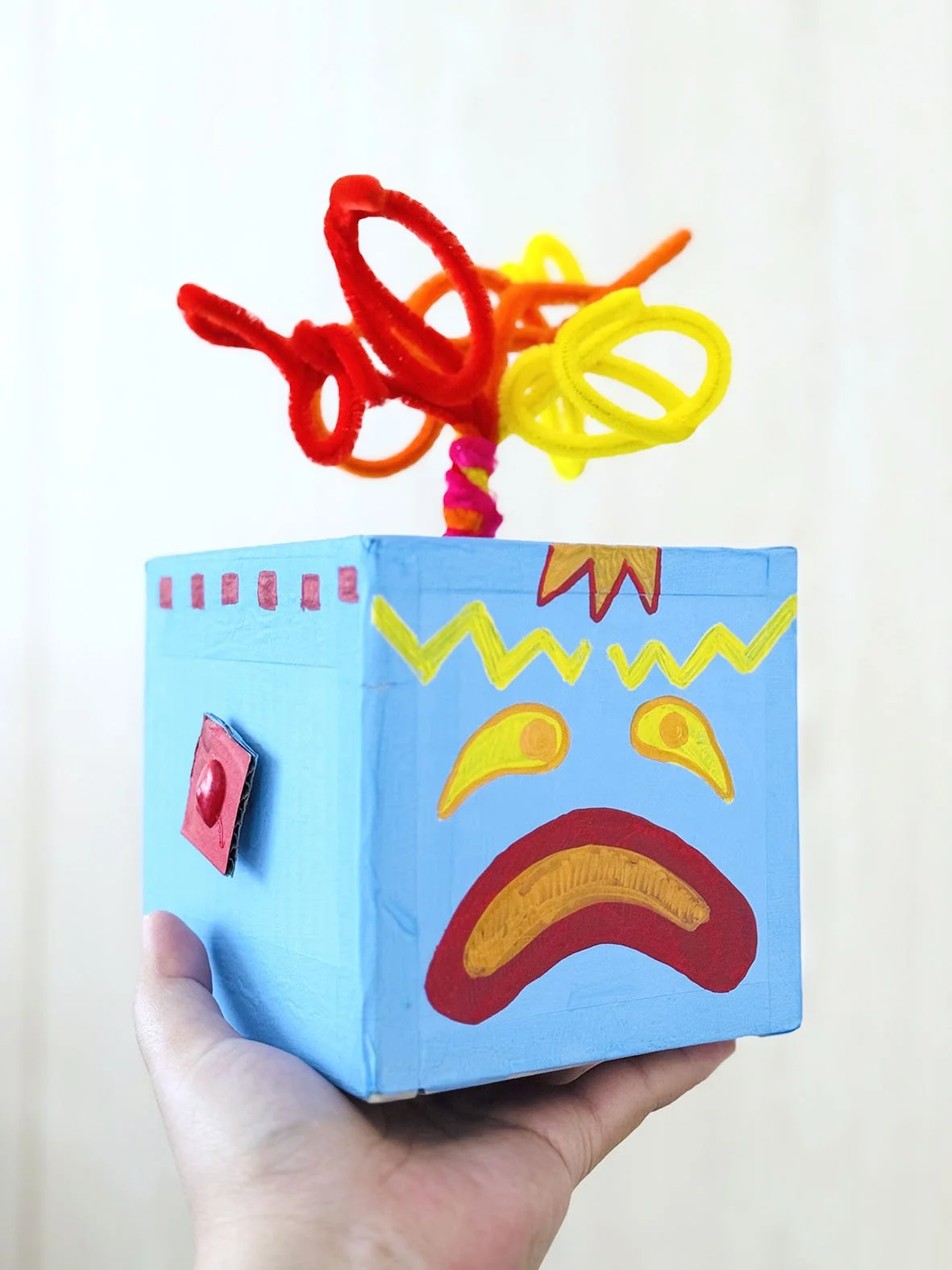 Recycled cardboard automata made from cardboard