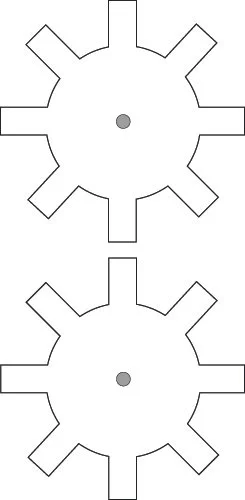 Gear cut outs from printable