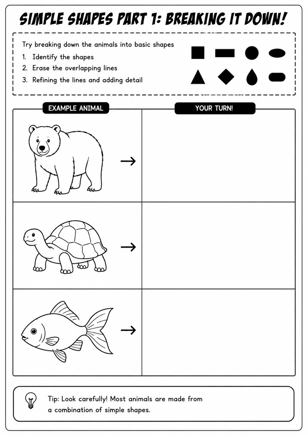 Art activity worksheet for kids to design their pokemon image 1