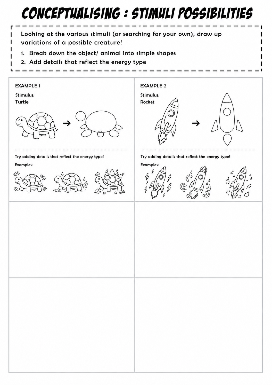 Art activity worksheet for kids to design their pokemon image 4