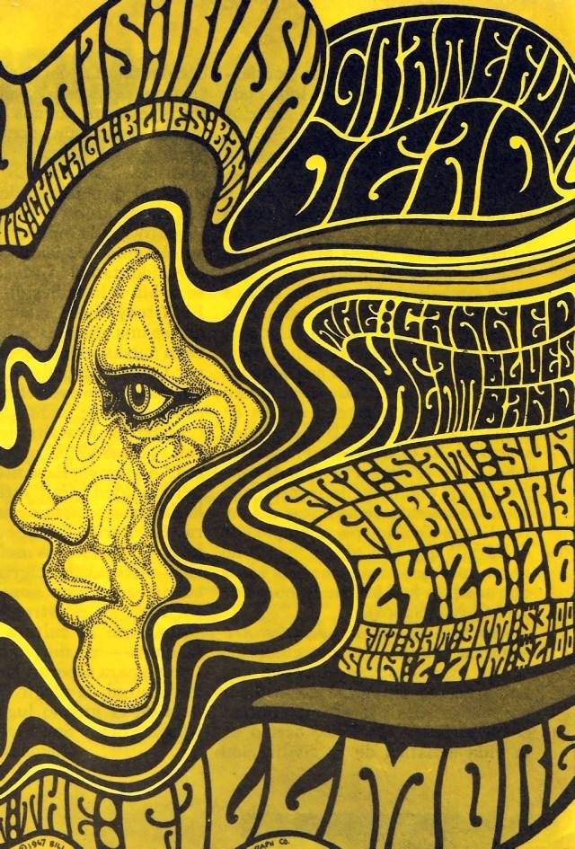 Cartel de Wes Wilson y Bill Graham, de 1967.