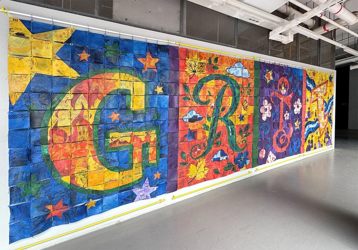 Plastic to Pixels: A  Fused Plastic Mural