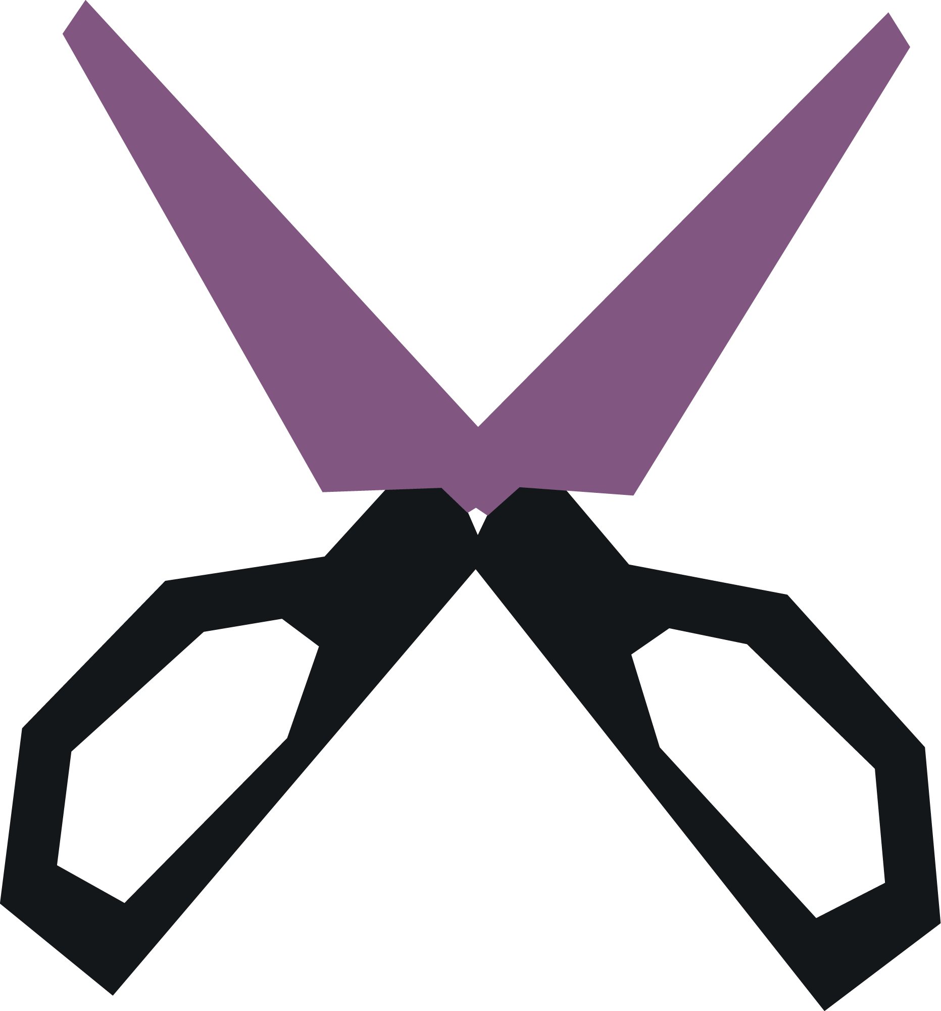 Graphic image of a pair of scissors made by Nimble Thumbs