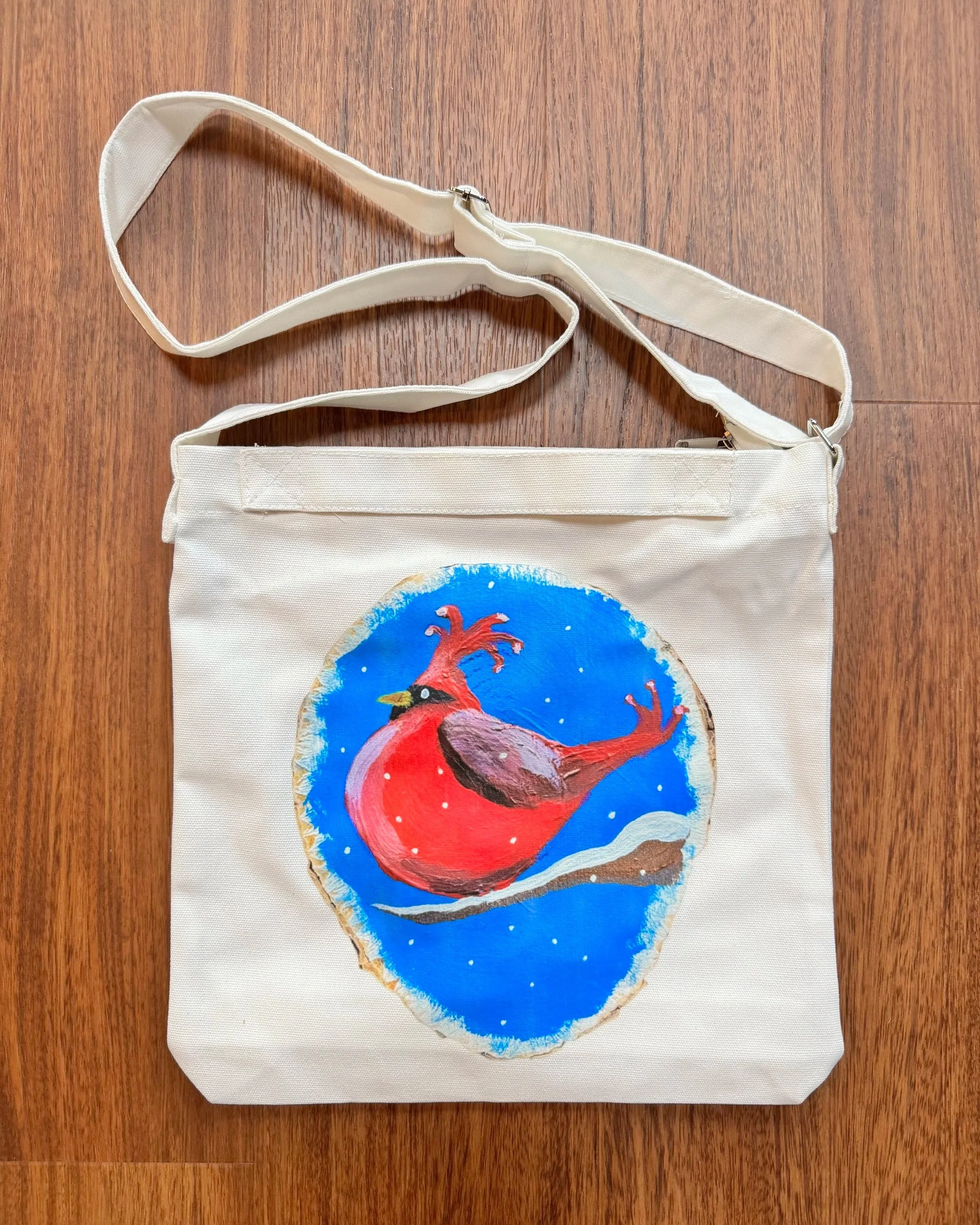 "holly jolly" large bag;
13" x 13";
$48.00