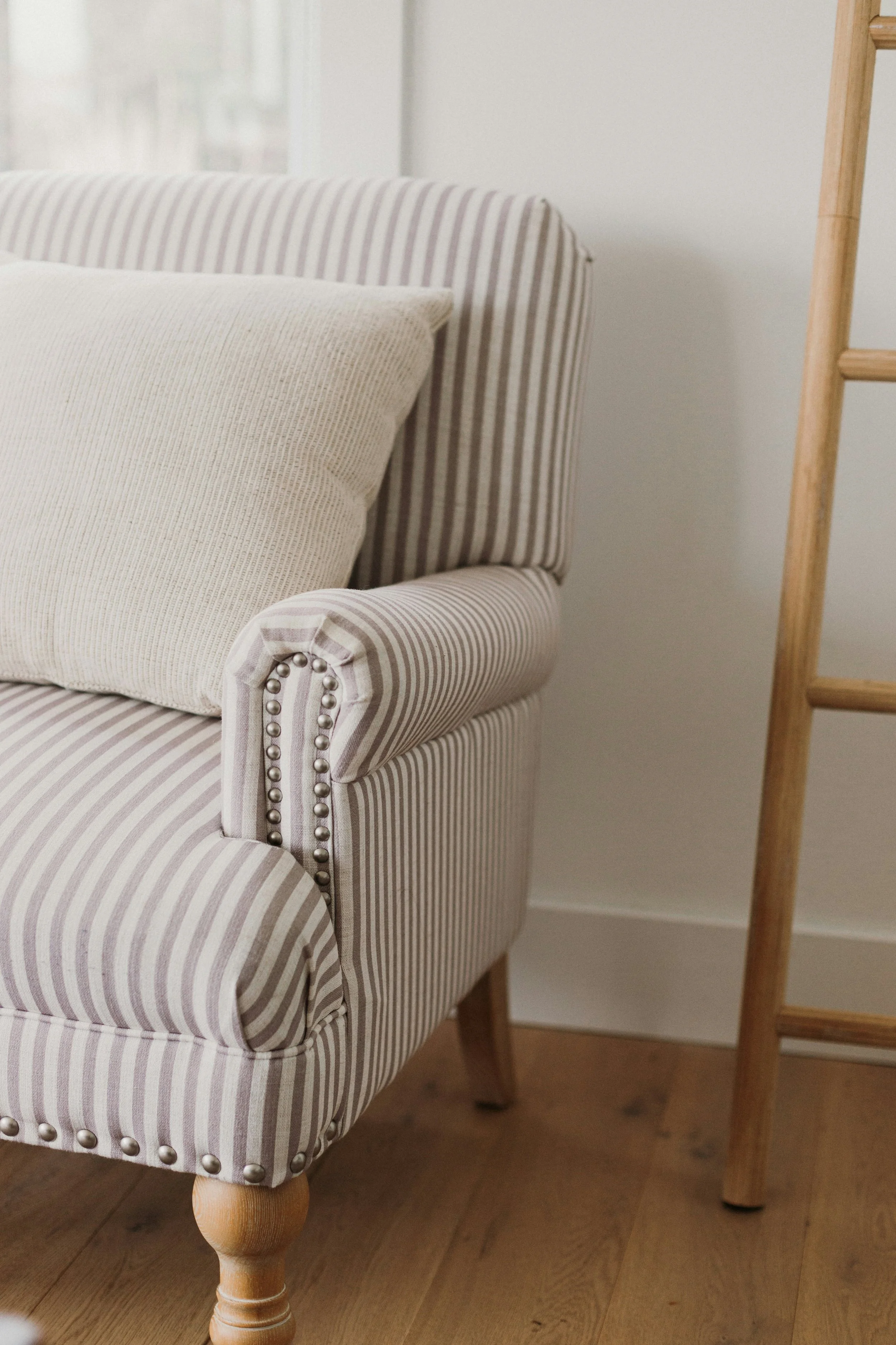 A modern therapy chair in an Ottawa office, representing a secure base for online attachment-based therapy in Ontario.