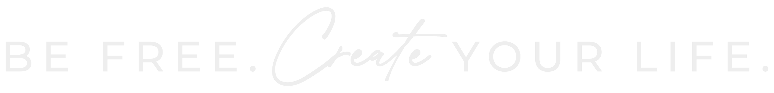 Image with motivational text 'BE FREE. Create YOUR LIFE' in stylized fonts.