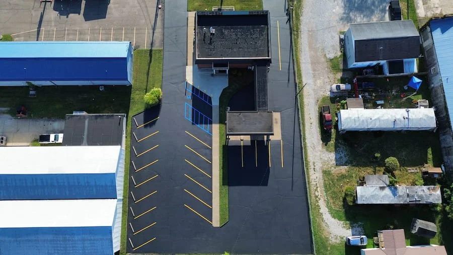 Commercial lot striping completed in Parkersburg WV