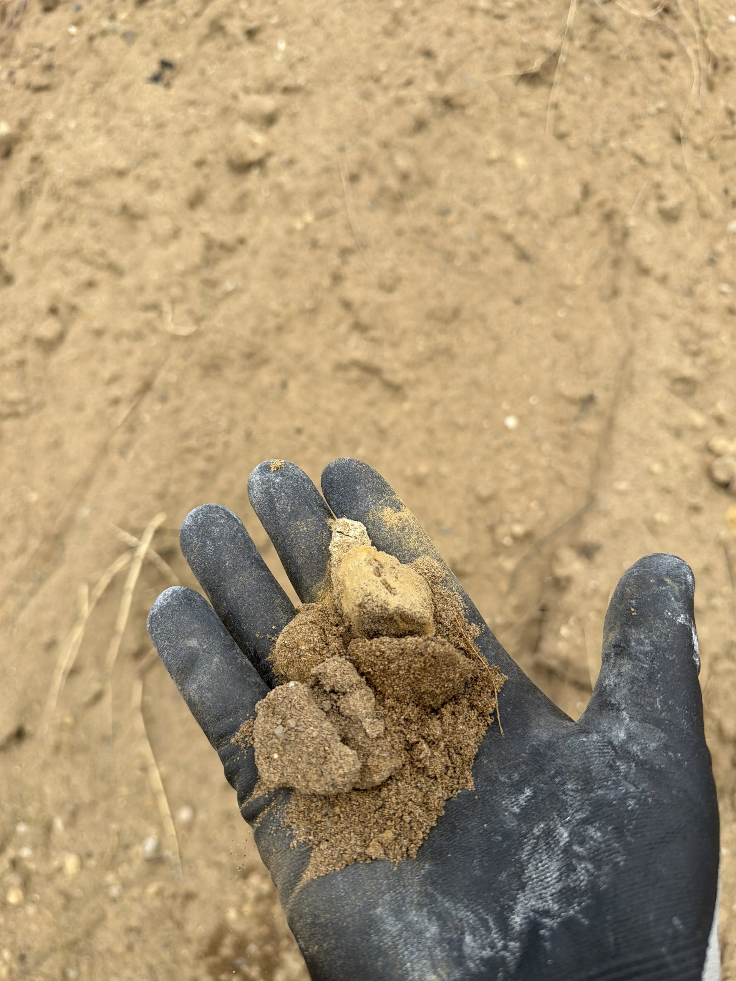 Bank run coarse sand delivery in Parkersburg WV for grading, leveling, backfilling, utility work, and site preparation projects.