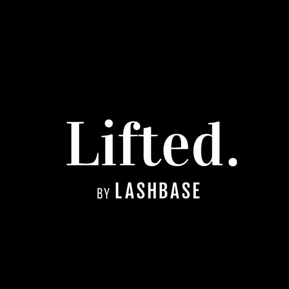 Black background with white text that reads "Lifted. by Lashbase."