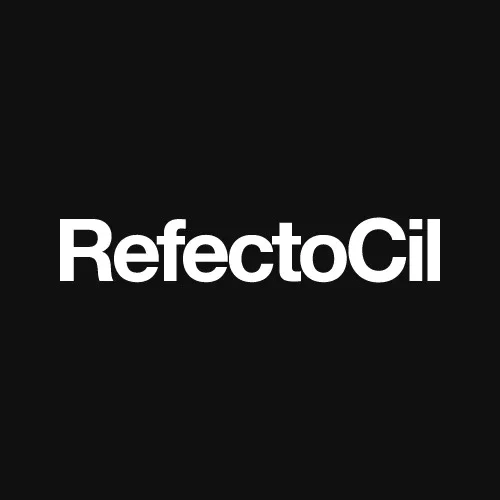 RefectoCil logo in white on a black background.