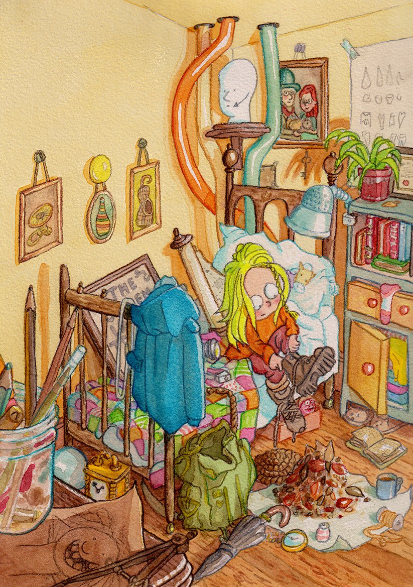 Watercolour and pencil illustration for "Not Lost Yet".