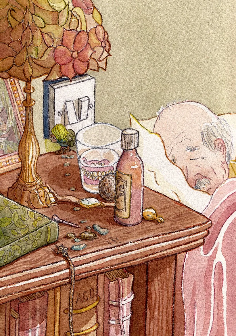 Watercolour and pencil illustration for "Not Lost Yet".