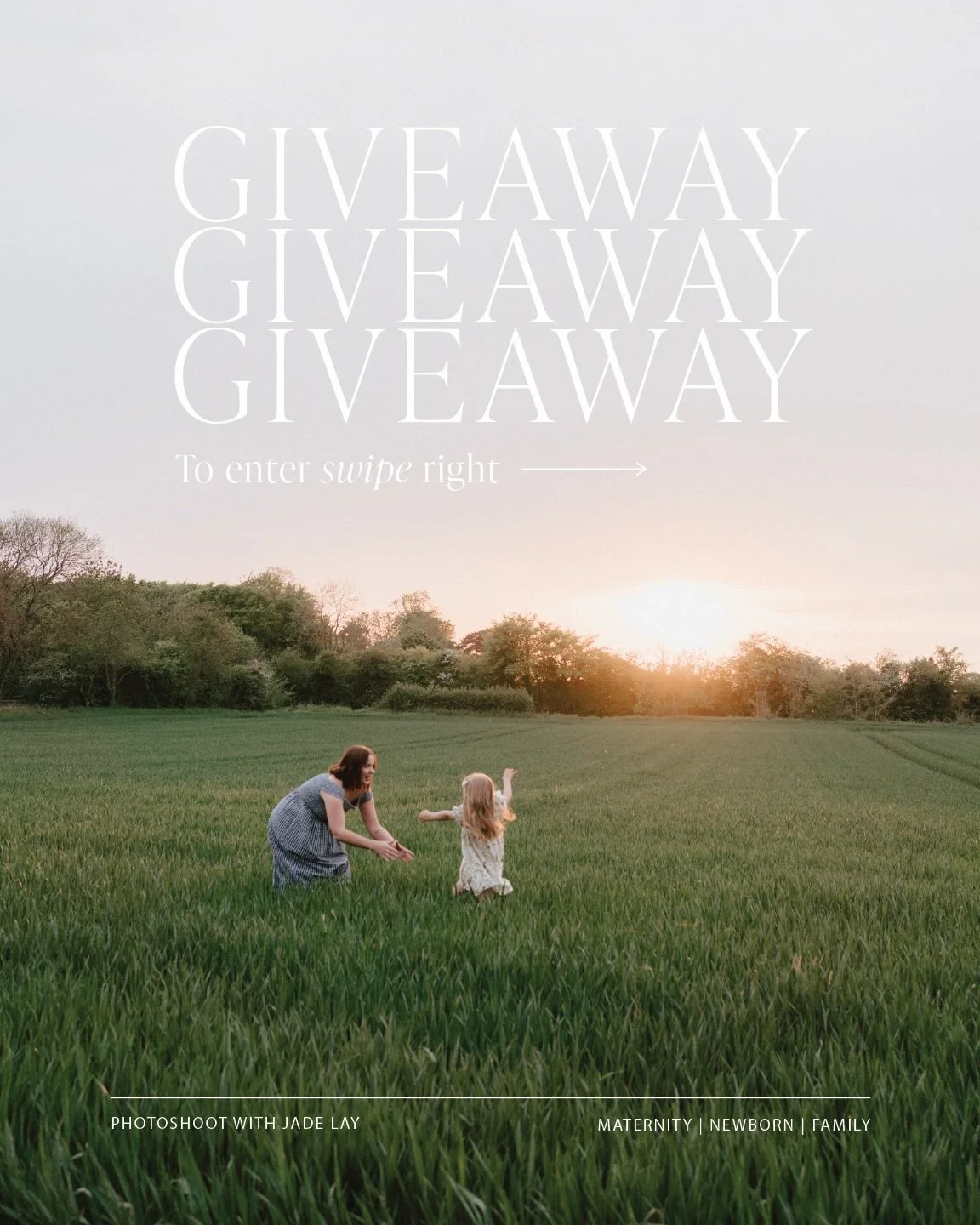 GIVEAWAY - CLOSED ✨

To celebrate One year of Jade Lay Photography, I&rsquo;m giving away not just one but two photoshoots! 
One is open to all followers and the second shoot is exclusive to my previous clients as a big thank you for all your support