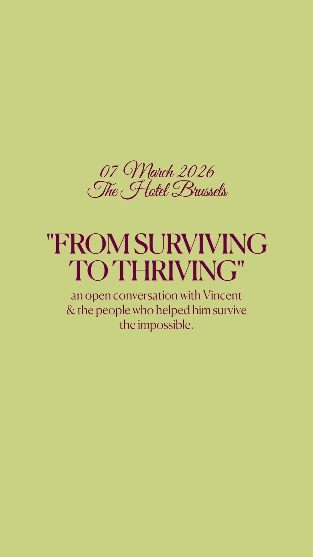 7/3 | 10:30-13:30 | PANEL TALK: From Surviving To Thriving