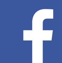 Facebook logo with a blue background and white lowercase 'f'