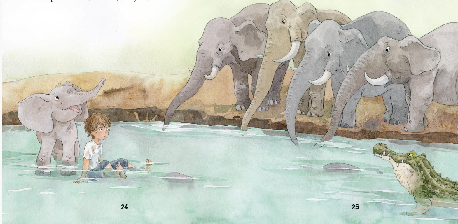 Elephants Helping the Kids!