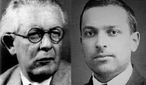 Black and white portraits of Jean Piaget and Lev Vygotsky