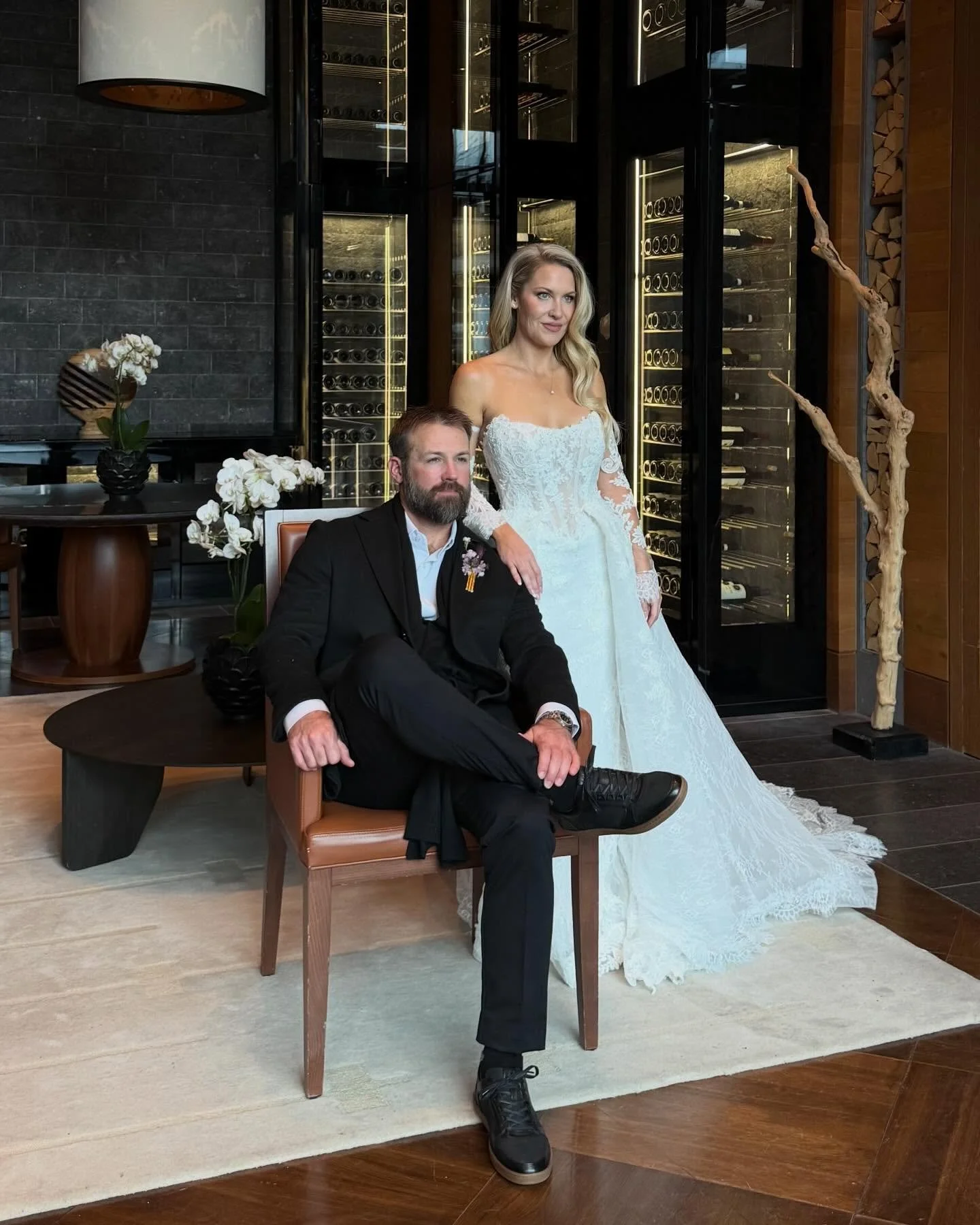 C&amp;C portraits, captured on iPhone 🕊️ 

Wedding Planner @melaniethun.weddings 
Photo &amp; video team @kuenzli.photography 
Content Creator @simonas_luxe_content 
Wedding planning assistant @beyondandprestige 
Decor &amp; Florals @myawina 
Hair &