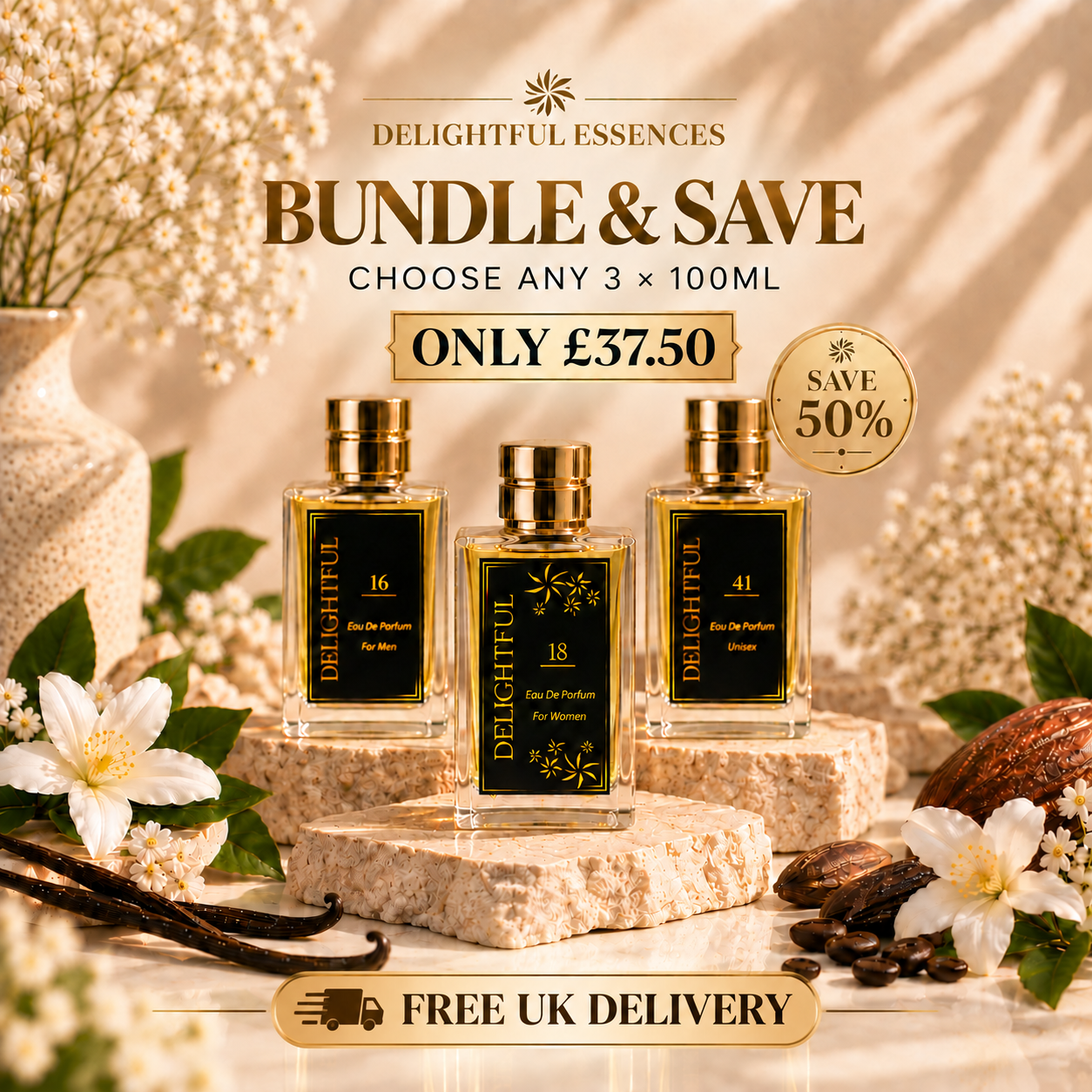 3 x 100ml Perfume Bundle - Choose Any 3