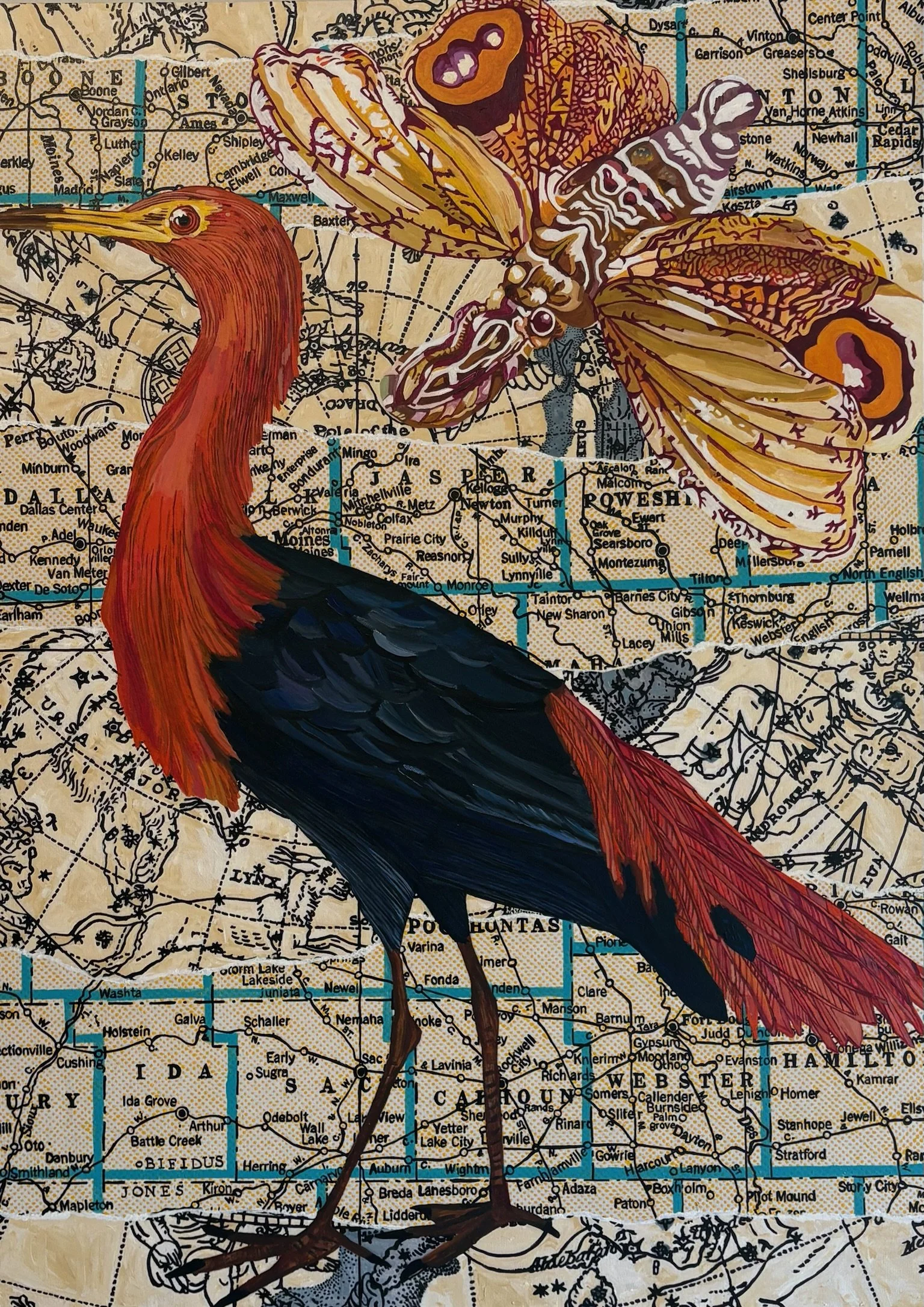 Amelia Earhart Diptych: Okay. So Long. Good Luck.