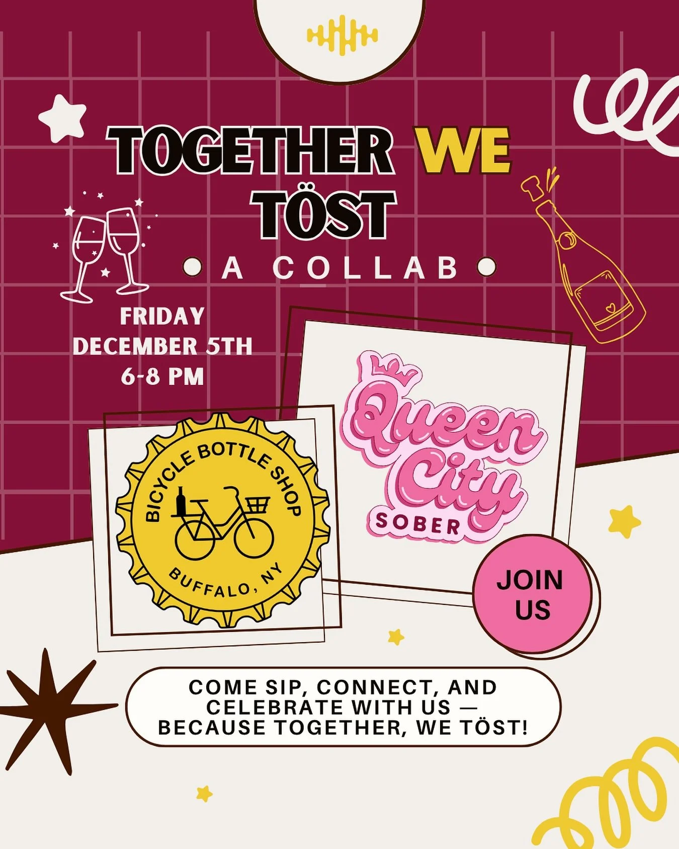 You&rsquo;re invited! 💕

Join Queen City Sober and our friends at @bicyclebottleshop for our FIRST community event! Come hang out with our founder, Kristin, and learn more about how we&rsquo;re building connection and community &mdash; no alcohol re