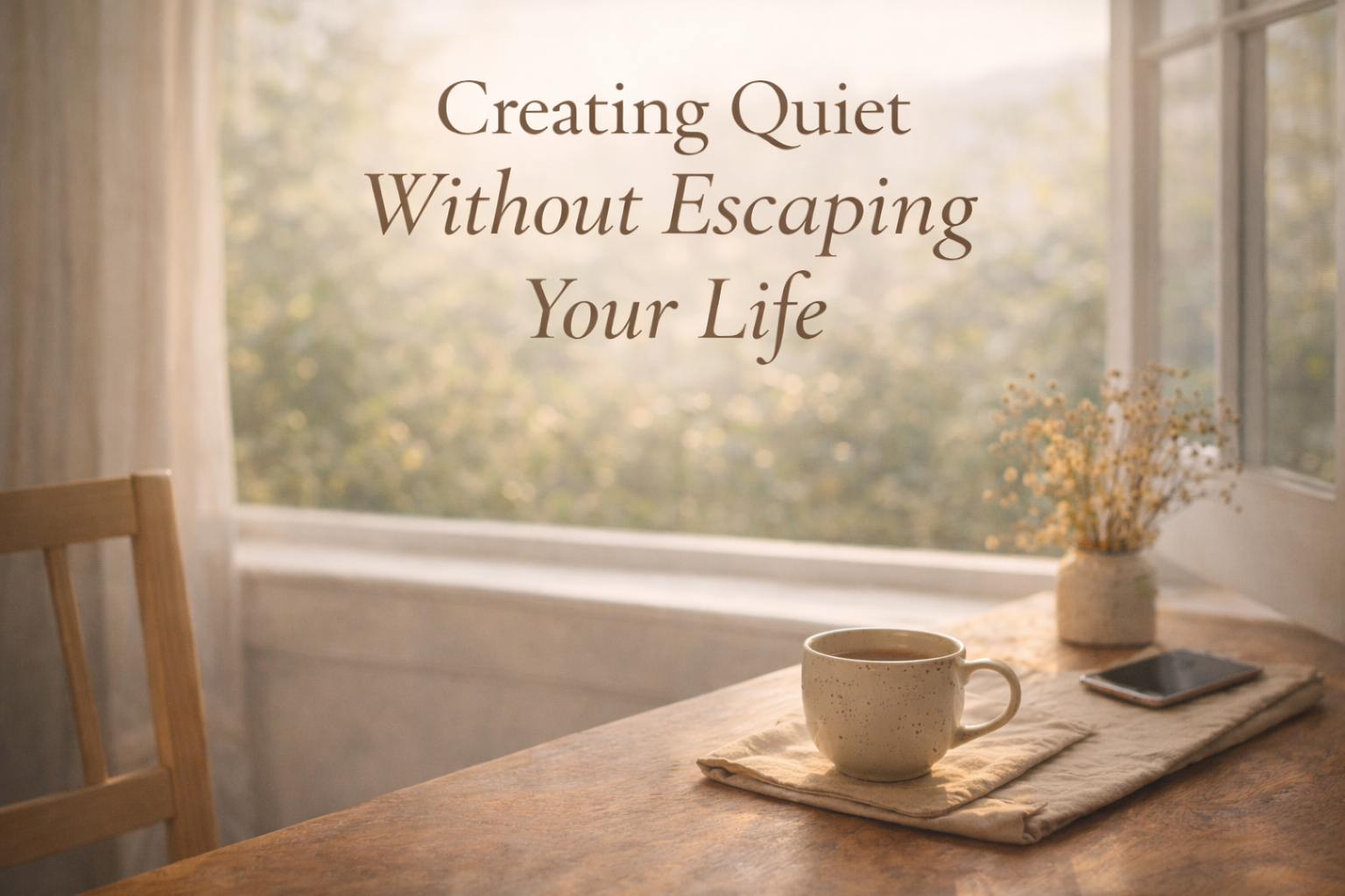 Creating Quiet Without Escaping Your Life