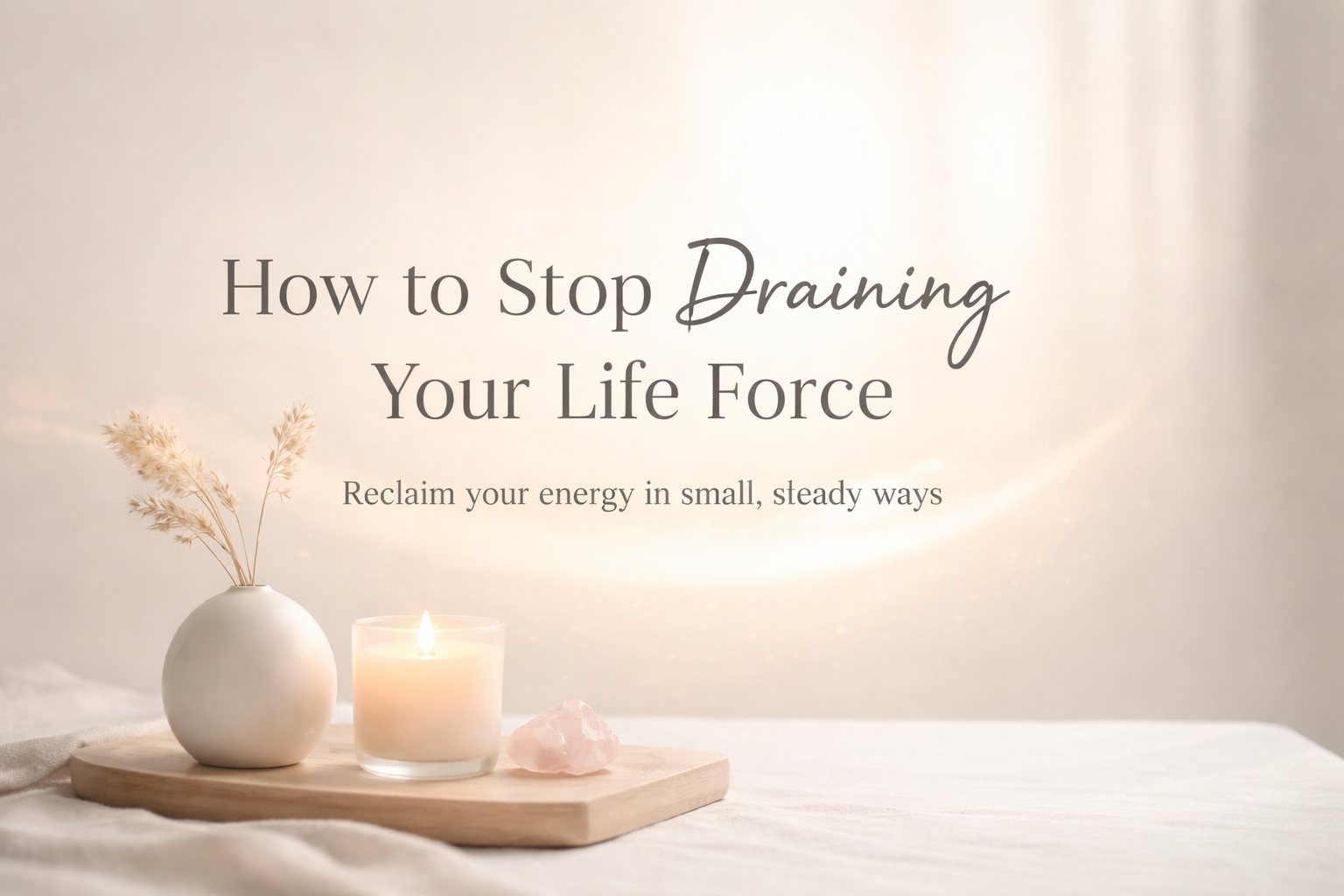 How to Stop Draining Your Life Force