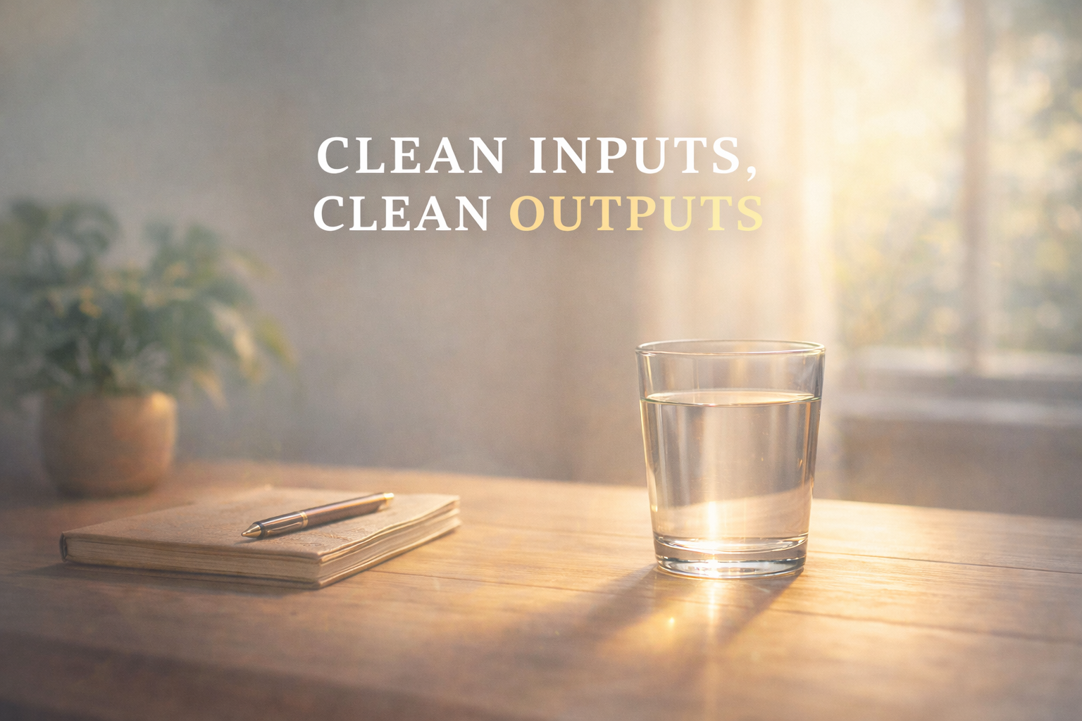 Clean Inputs, Clean Outputs