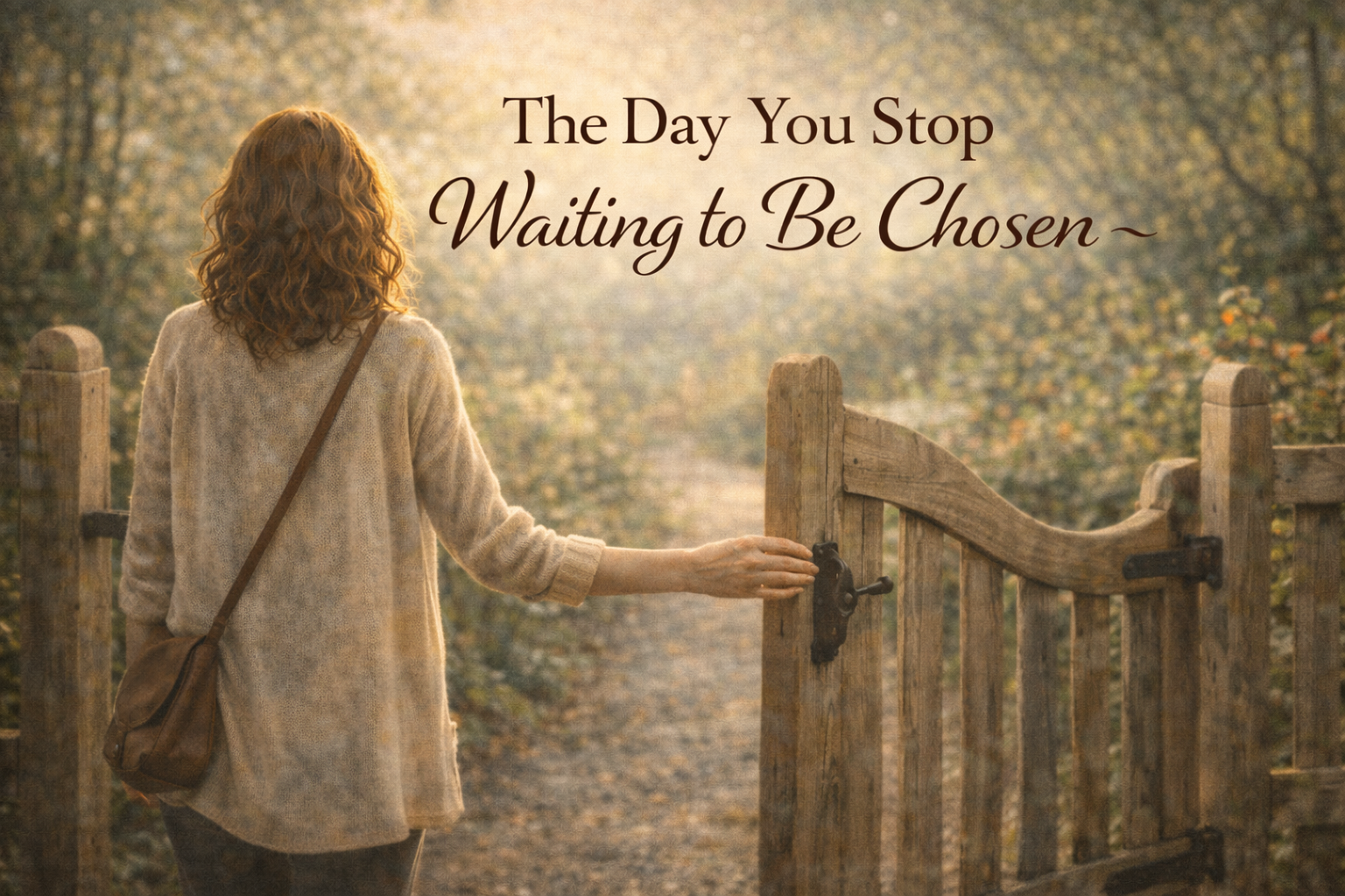 The Day You Stop Waiting to Be Chosen