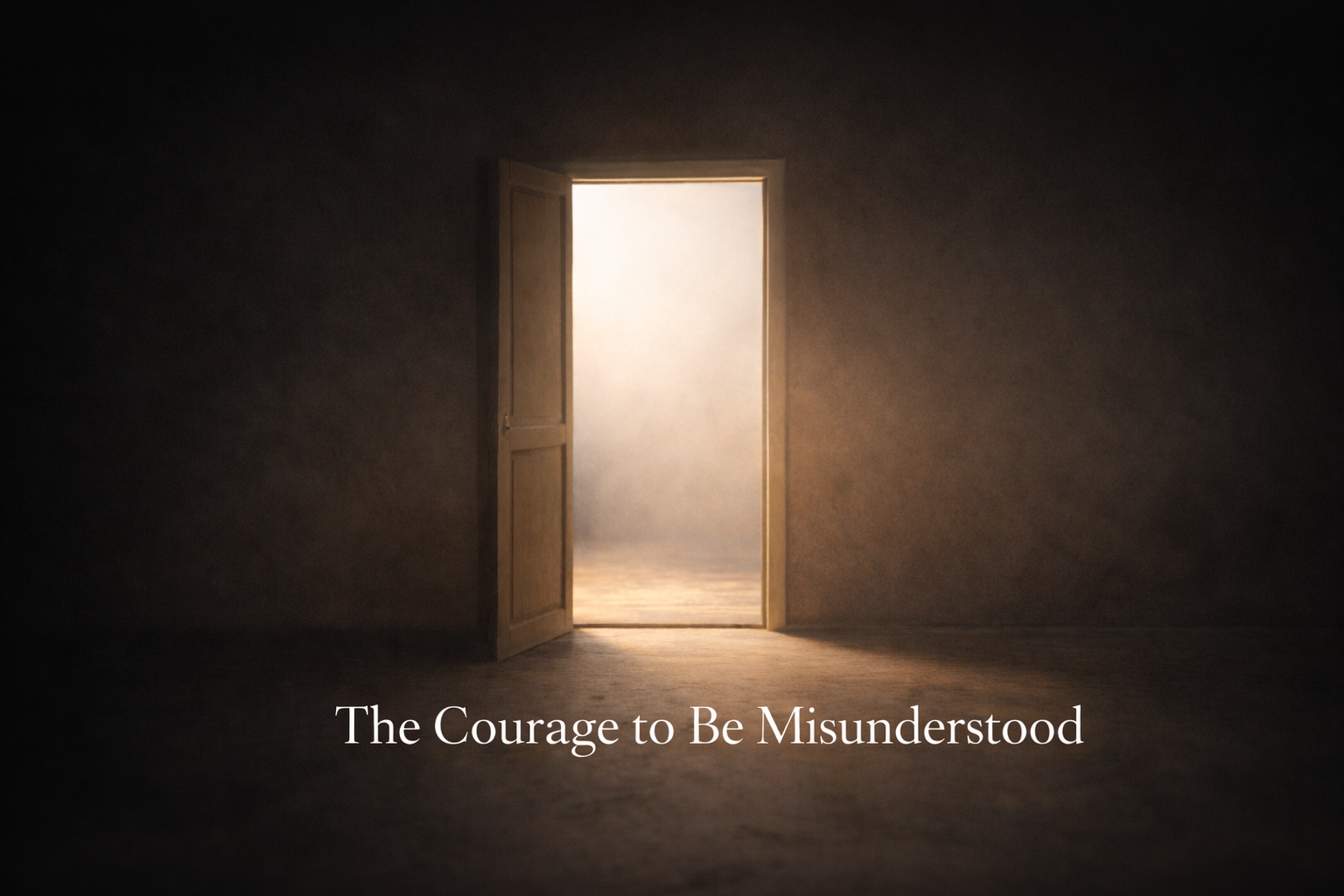 The Courage to Be Misunderstood
