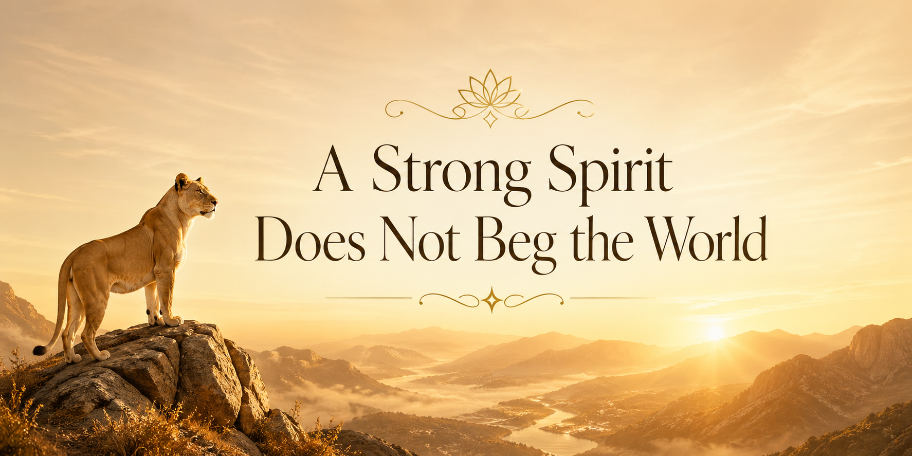 A Strong Spirit Does Not Beg the World