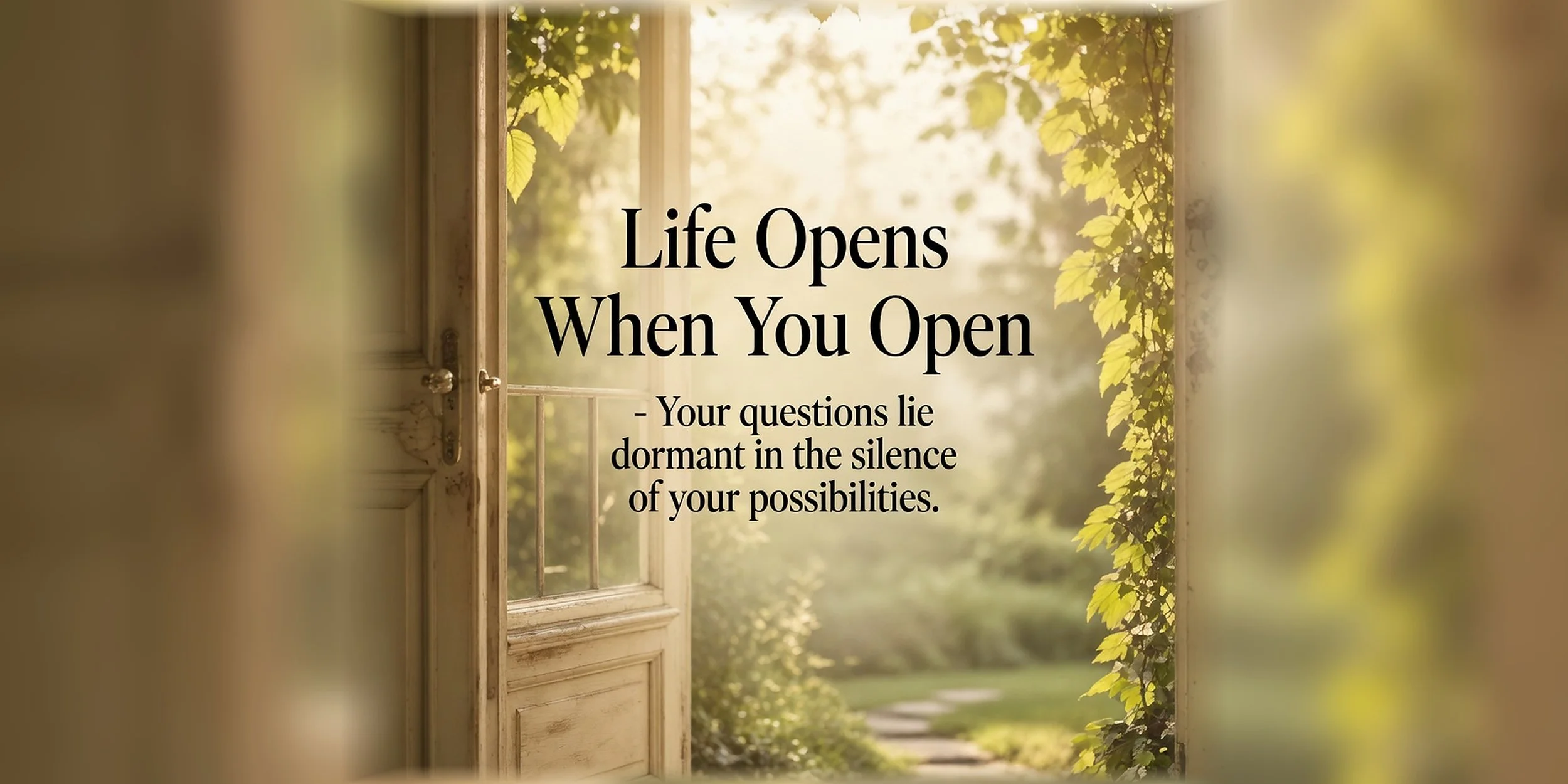 Life Opens When You Open
