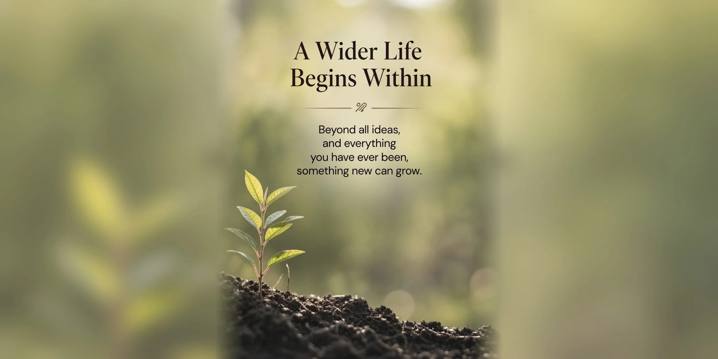 A Wider Life Begins Within