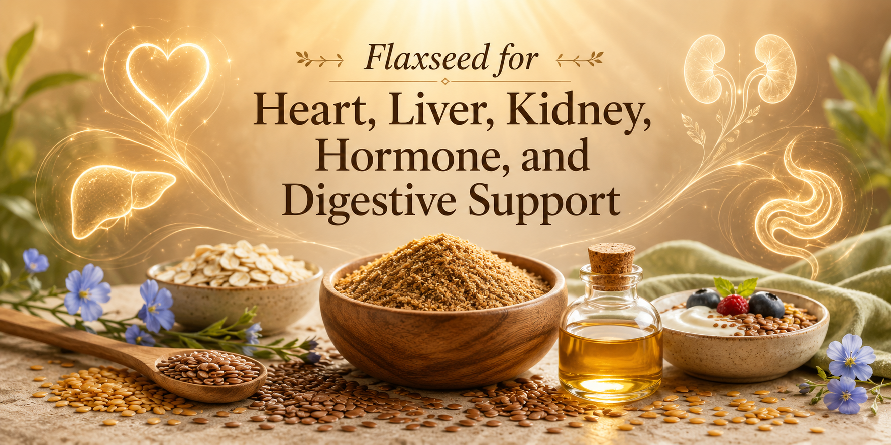 Flaxseed for Heart, Liver, Kidney, Hormone, and Digestive Support