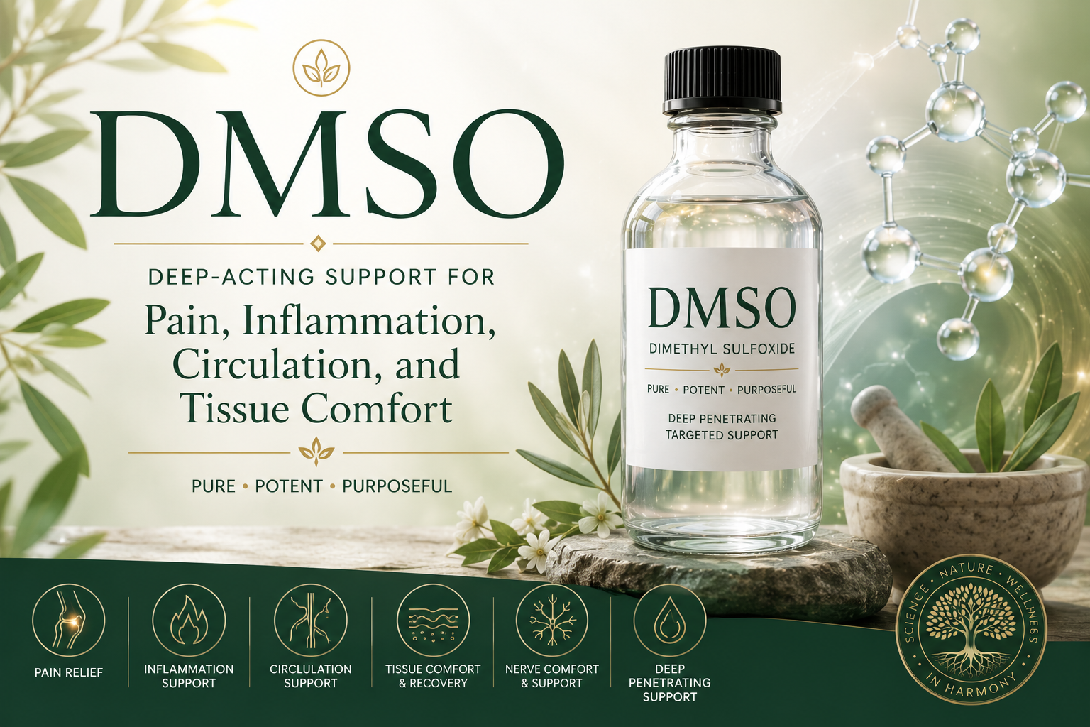 DMSO: Deep-Acting Support for Pain, Inflammation, Circulation, and Tissue Comfort