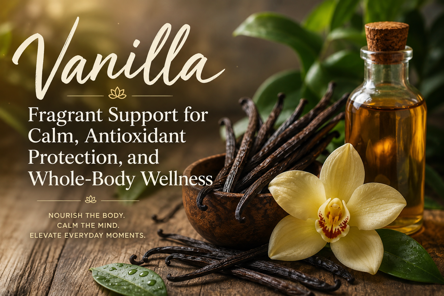 Vanilla: Fragrant Support for Calm, Antioxidant Protection, and Whole-Body Wellness