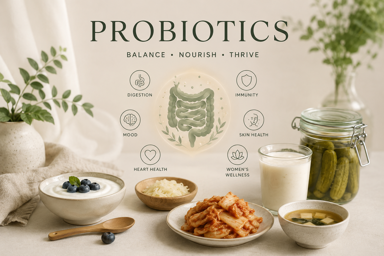 Probiotics: Living Support for Digestion, Immunity, Metabolism, and Microbial Balance