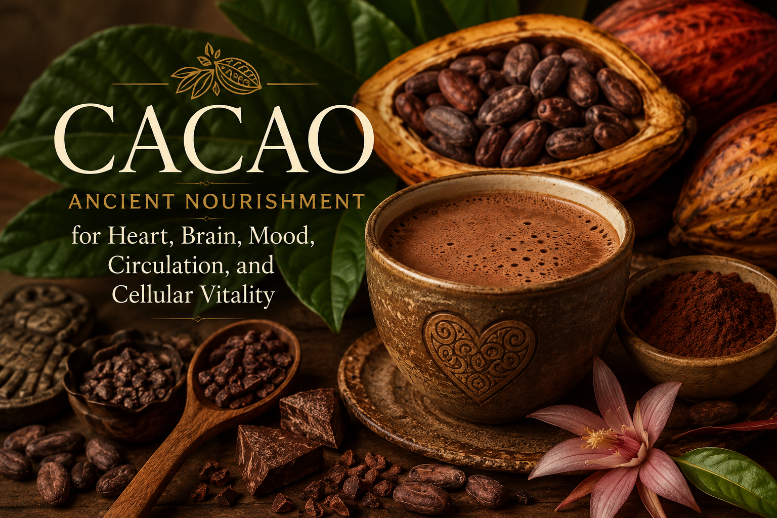 Cacao: Ancient Nourishment for Heart, Brain, Mood, Circulation, and Cellular Vitality