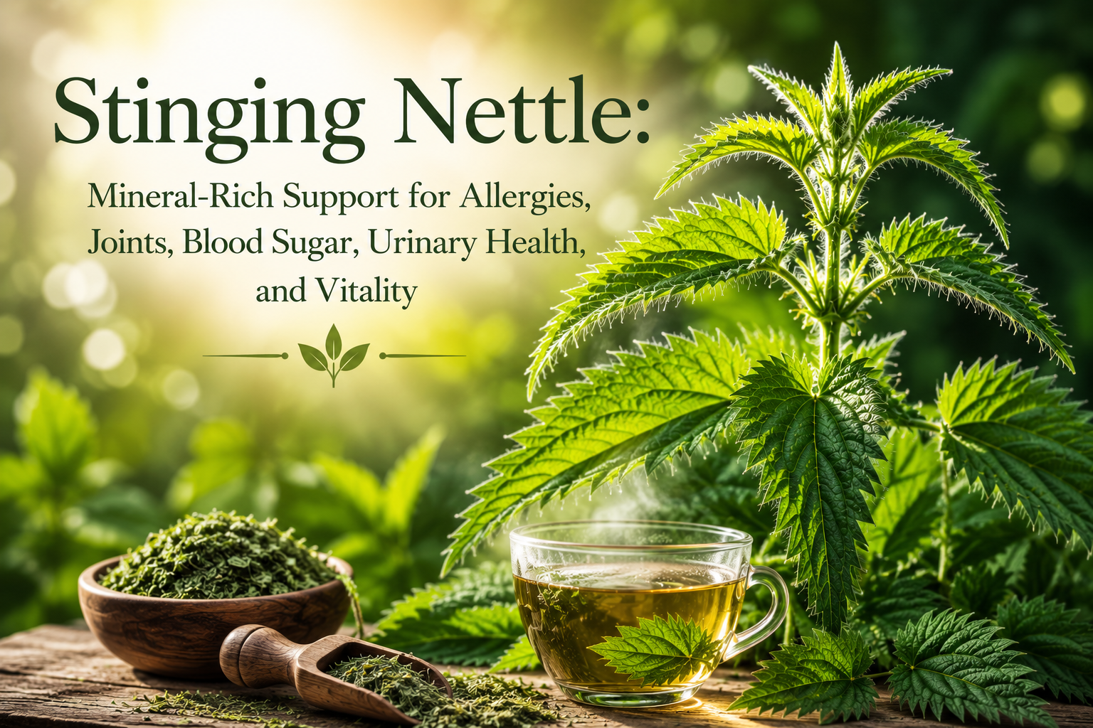 Stinging Nettle: Mineral-Rich Support for Allergies, Joints, Blood Sugar, Urinary Health, and Vitality
