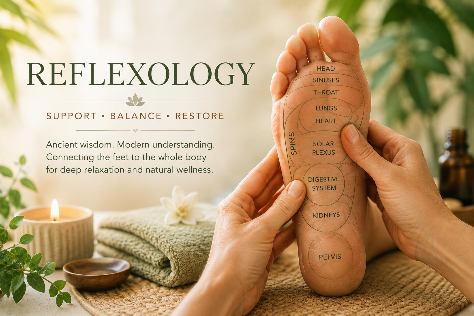 Reflexology for Relaxation, Nervous System Balance and Whole-Body Wellness