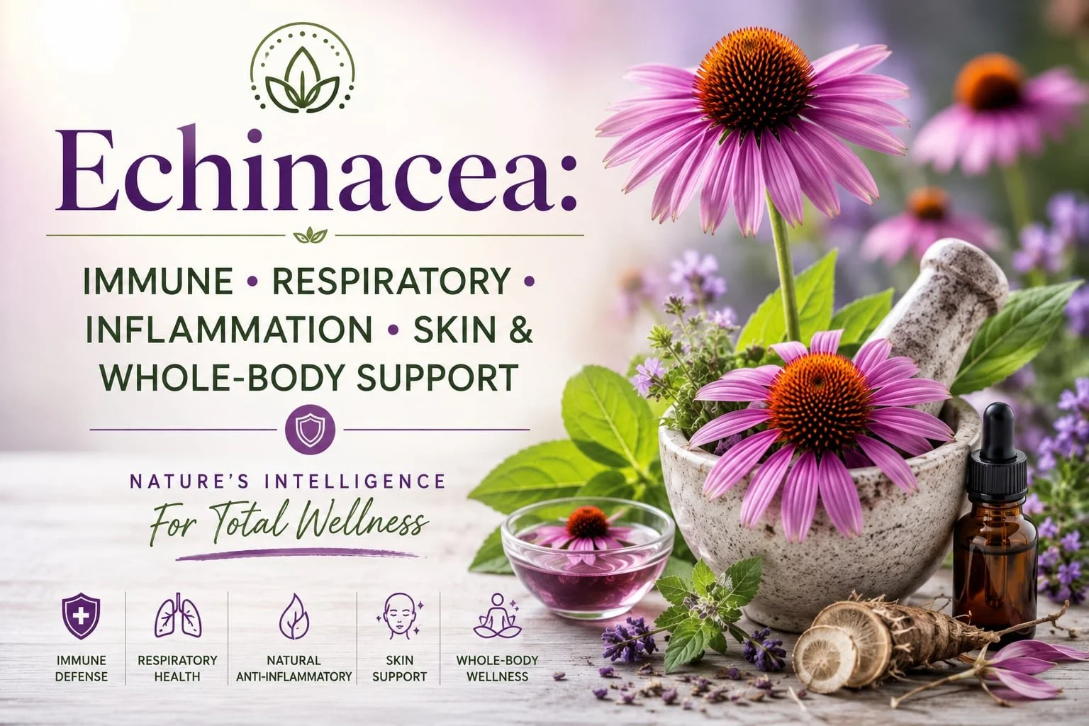 Echinacea: Immune, Respiratory, Inflammation, Skin &amp; Whole-Body Support