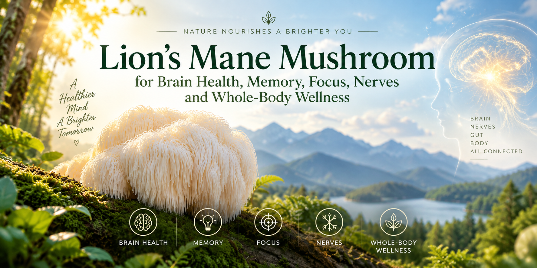 Lion’s Mane Mushroom for Brain Health, Memory, Focus, Nerves and Whole-Body Wellness