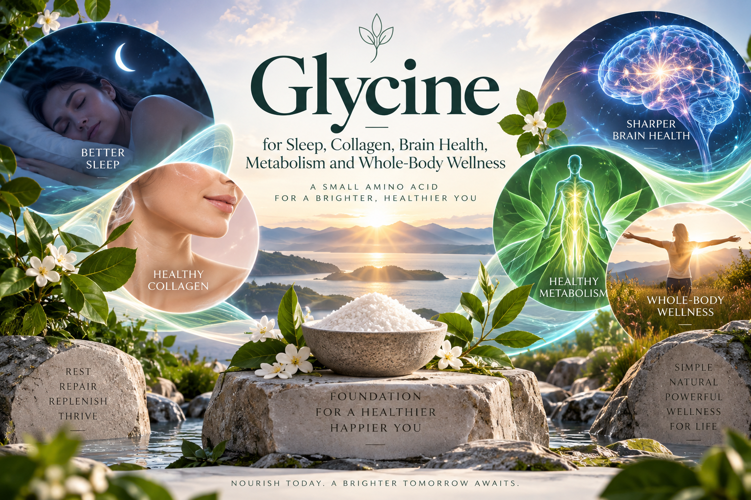 Glycine for Sleep, Collagen, Brain Health, Metabolism and Whole-Body Wellness
