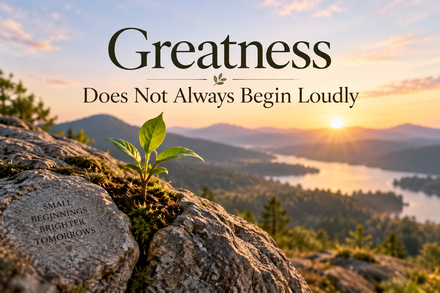 Greatness Does Not Always Begin Loudly