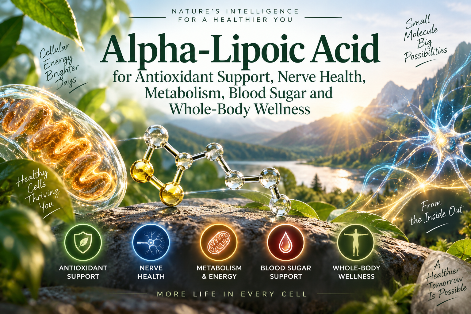 Alpha-Lipoic Acid for Antioxidant Support, Nerve Health, Metabolism, Blood Sugar and Whole-Body Wellness