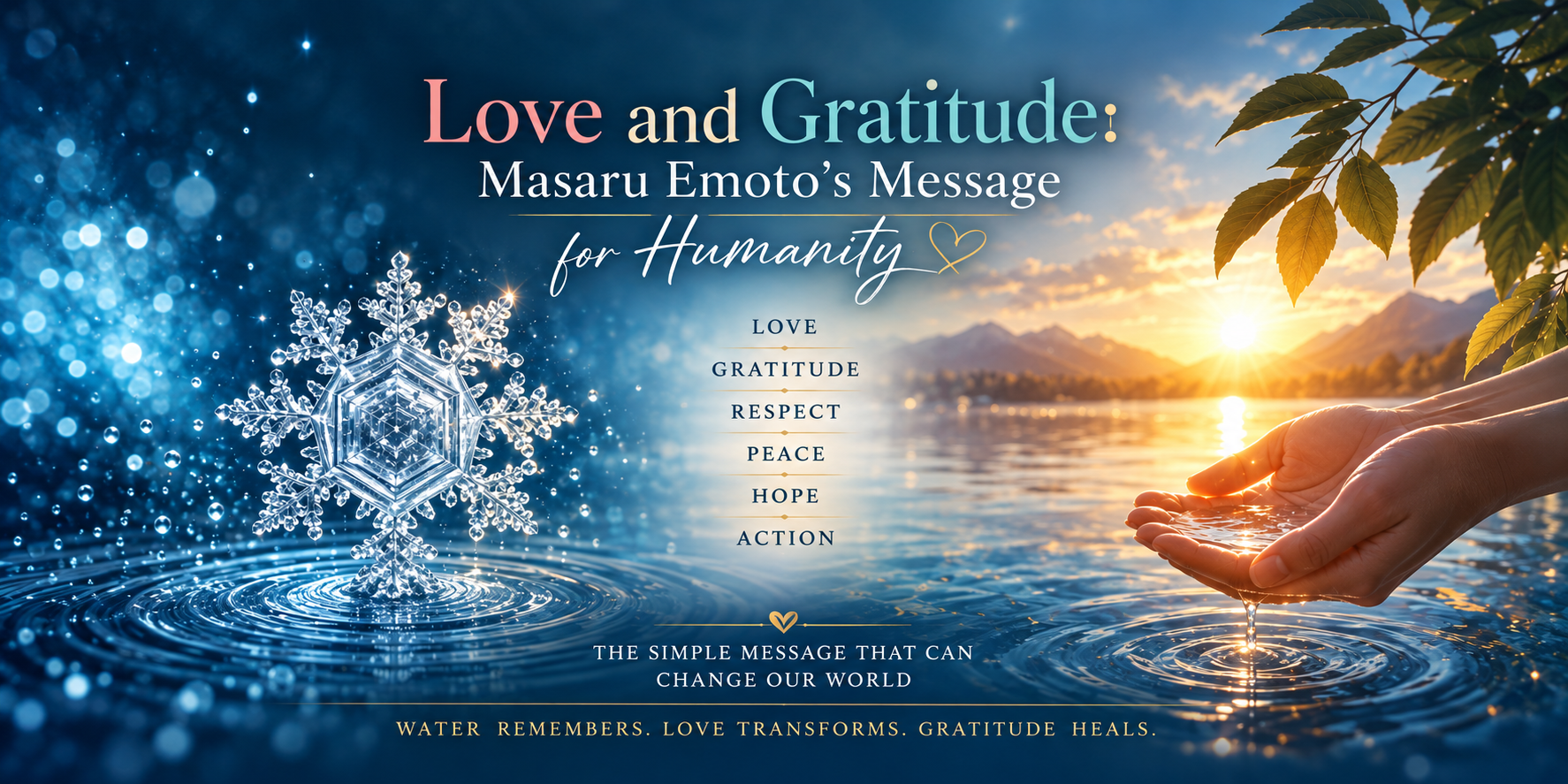 Love and Gratitude: Masaru Emoto’s Message for Humanity
