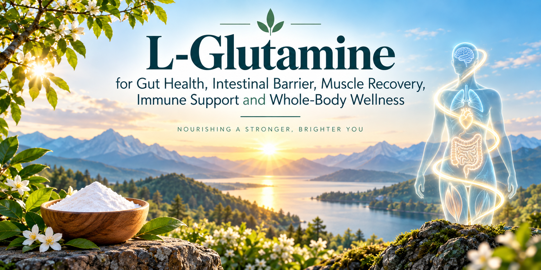 L-Glutamine for Gut Health, Intestinal Barrier, Muscle Recovery, Immune Support and Whole-Body Wellness