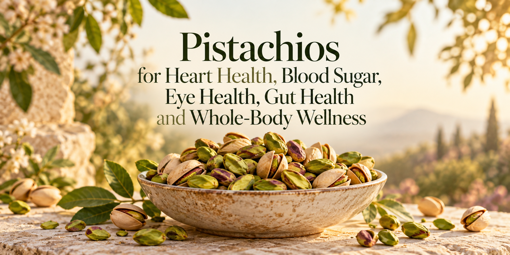 Pistachios for Heart Health, Blood Sugar, Eye Health, Gut Health and Whole-Body Wellness